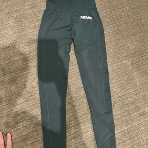 Gymshark Breeze Lightweight Seamless Leggings Obsidian Green/Dark Green Size S